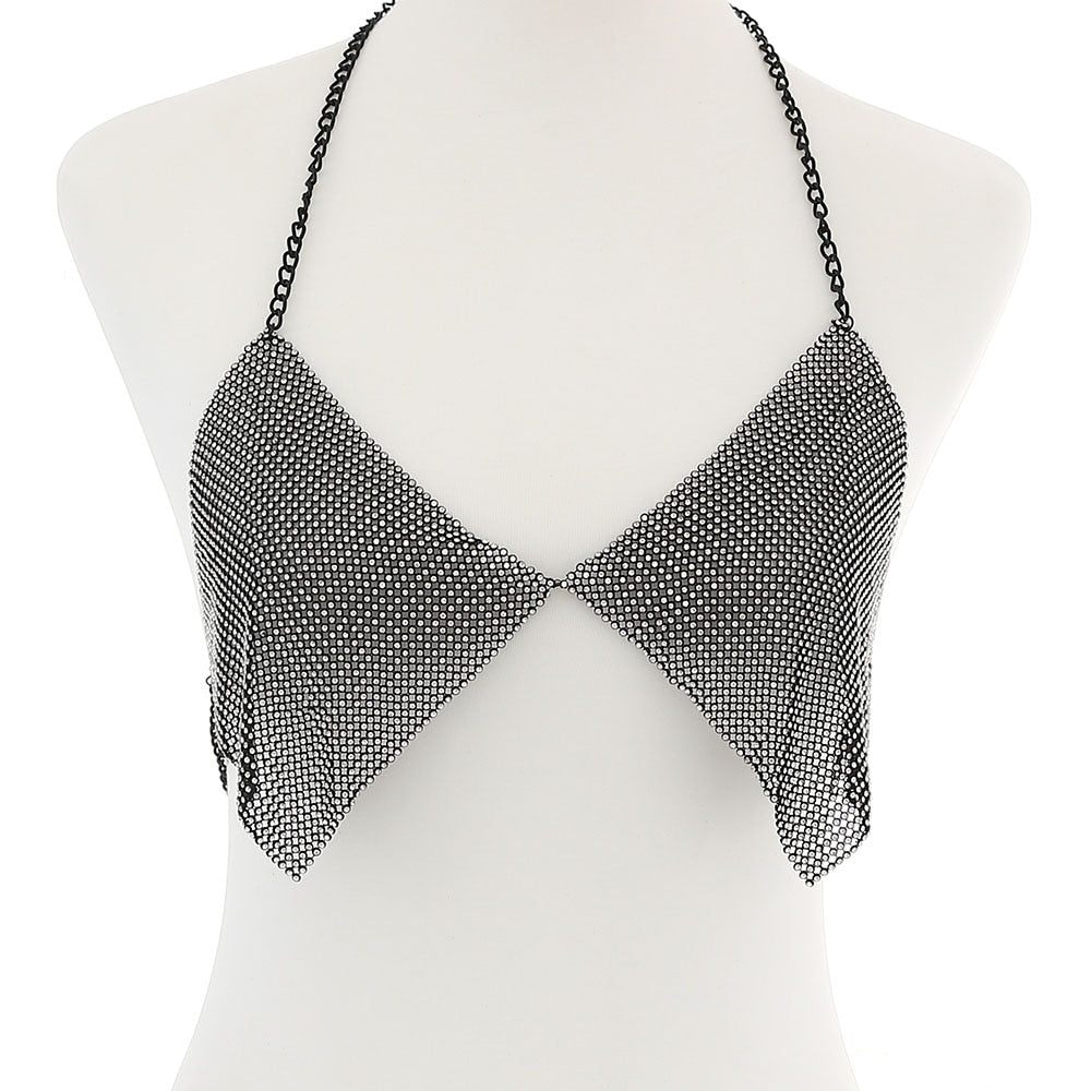 Crystal Body Chains Bra