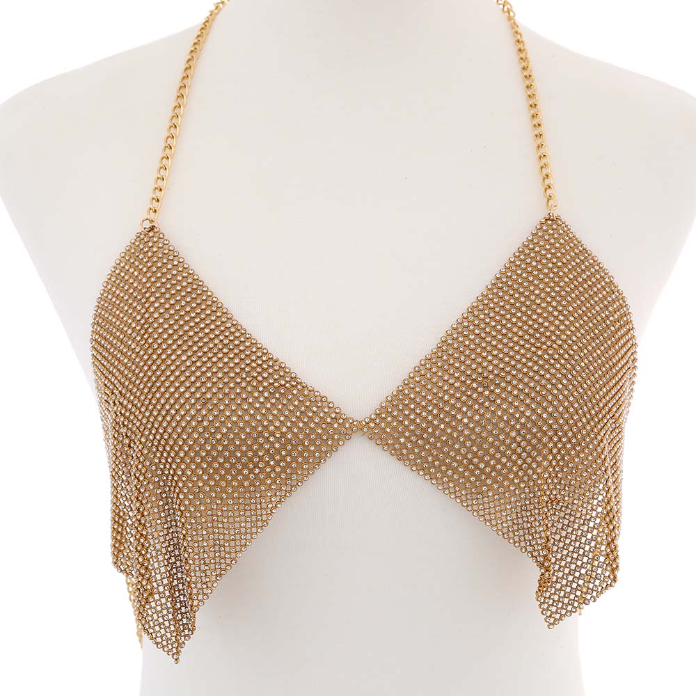Crystal Body Chains Bra