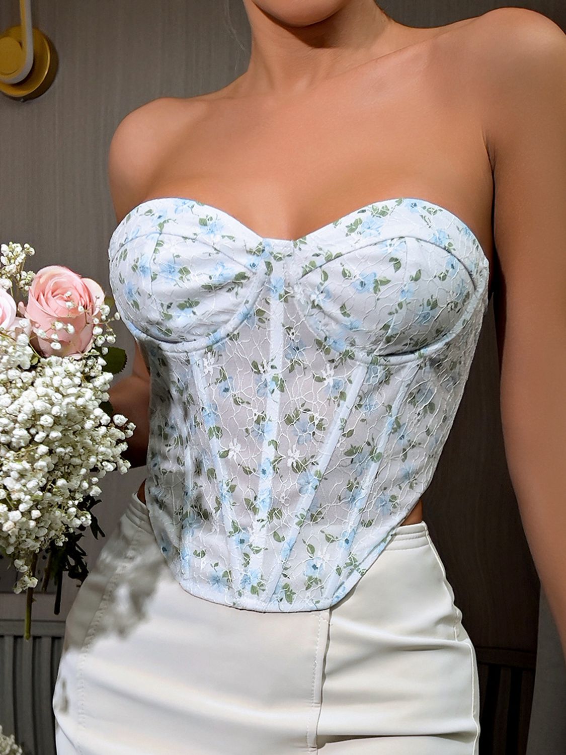 Floral Bustier